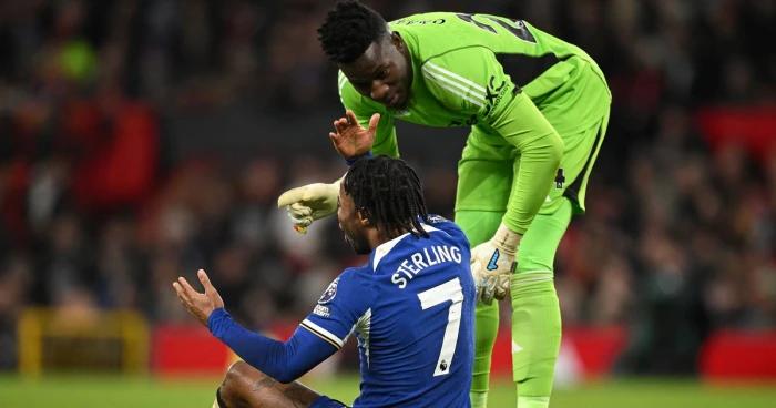Chelsea approach embarrassing record as Raheem Sterling receives Onana lecture