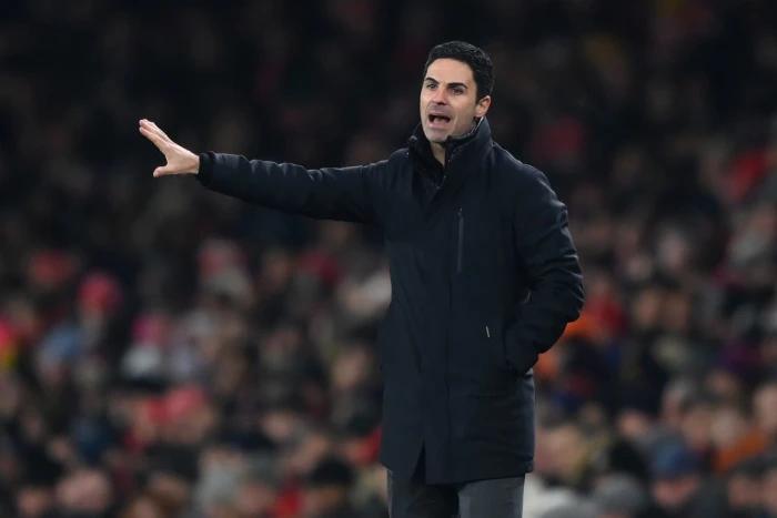 Why is Mikel Arteta not on the touchline for Aston Villa v Arsenal?