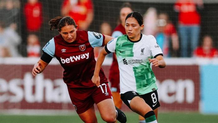 Late goal denies Liverpool in WSL draw at West Ham