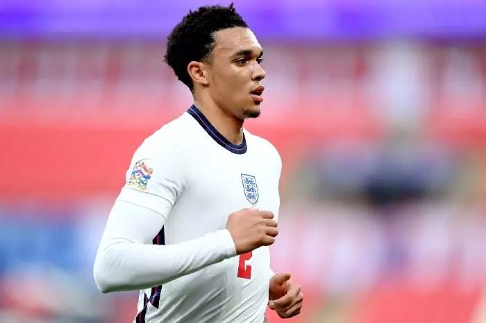 Trent Alexander-Arnold in action for England 