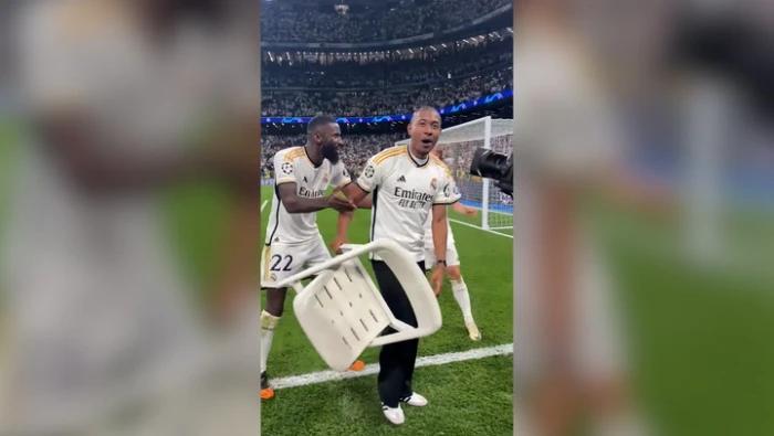David Alaba recreates viral chair celebration as Madrid reach Champions League final