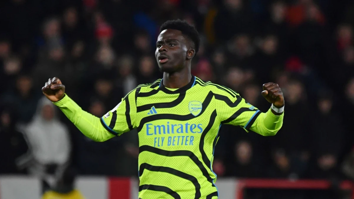 Bukayo Saka Arsenal Jan 2024