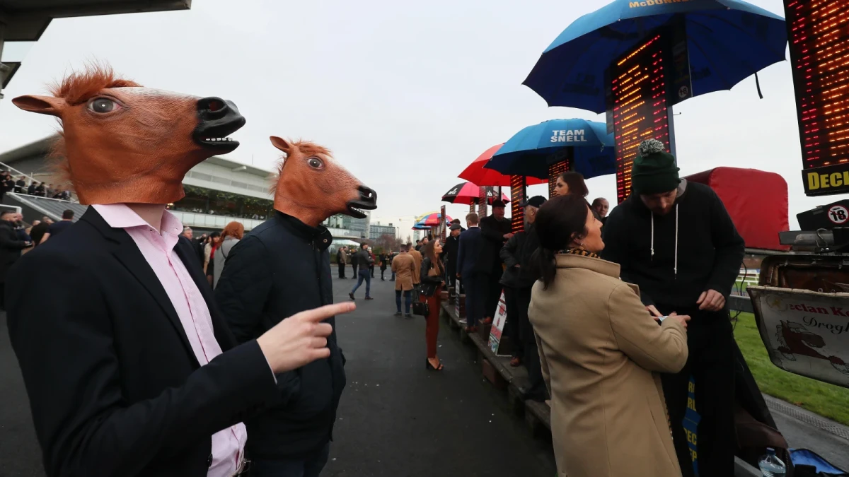 Leopardstown racegoers and bookies