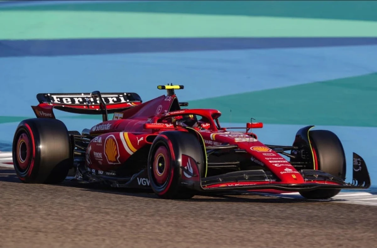 Ferrari's Carlos Sainz in action