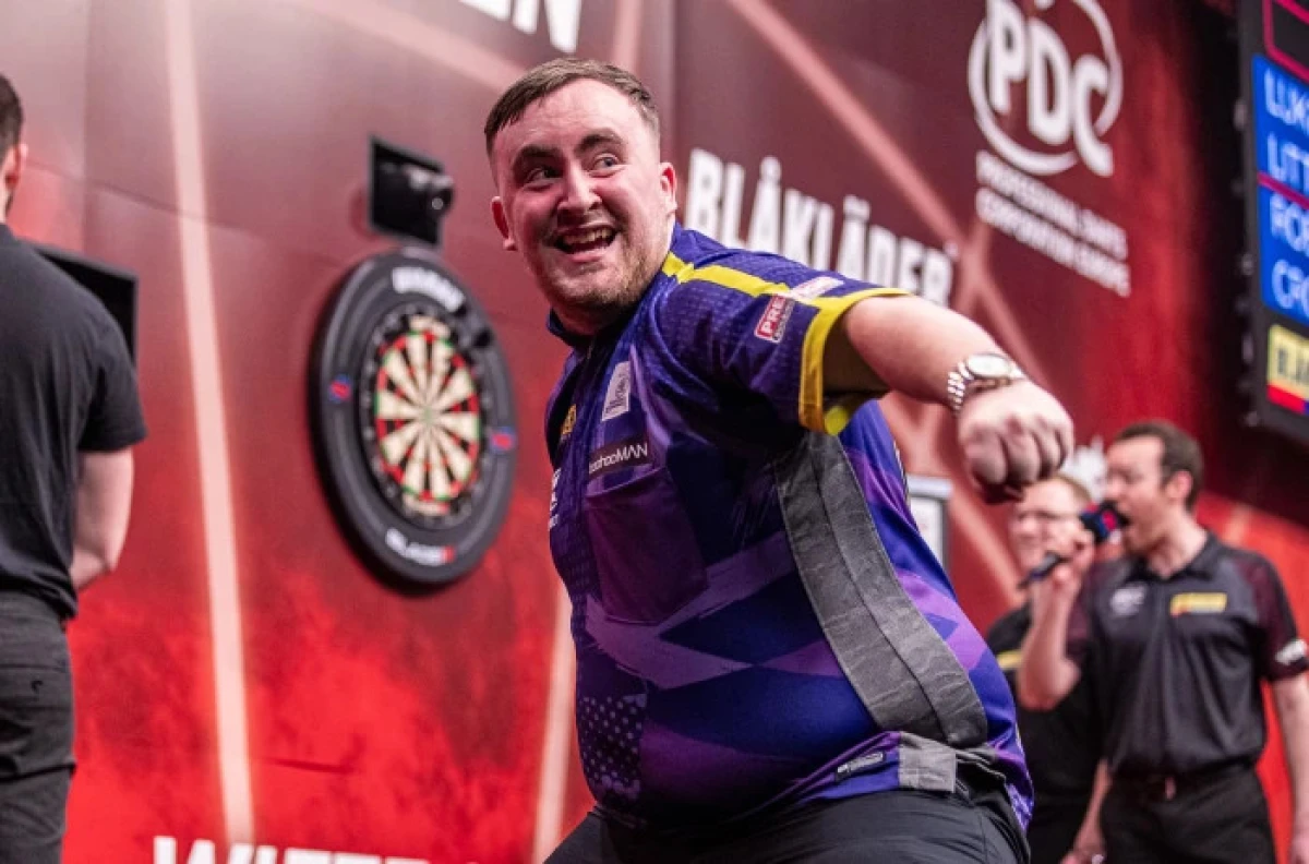 Luke Littler at the Belgian Darts Open