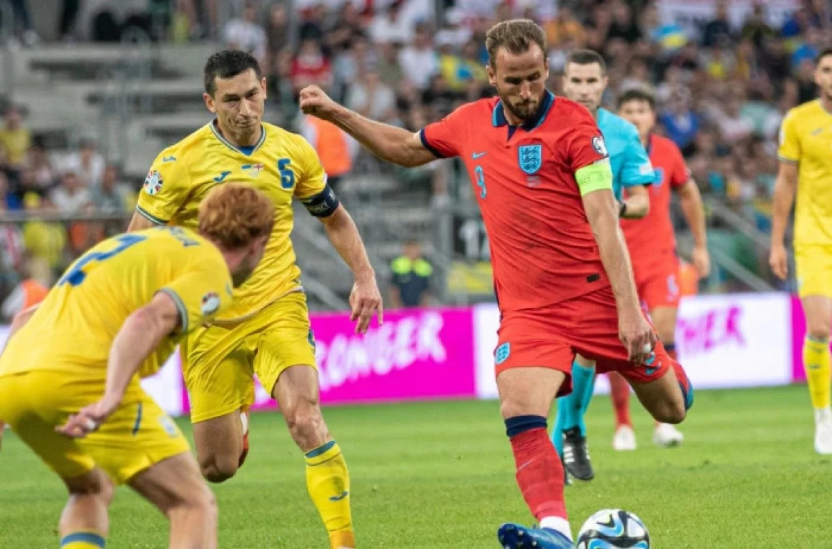 Harry Kane in action for England