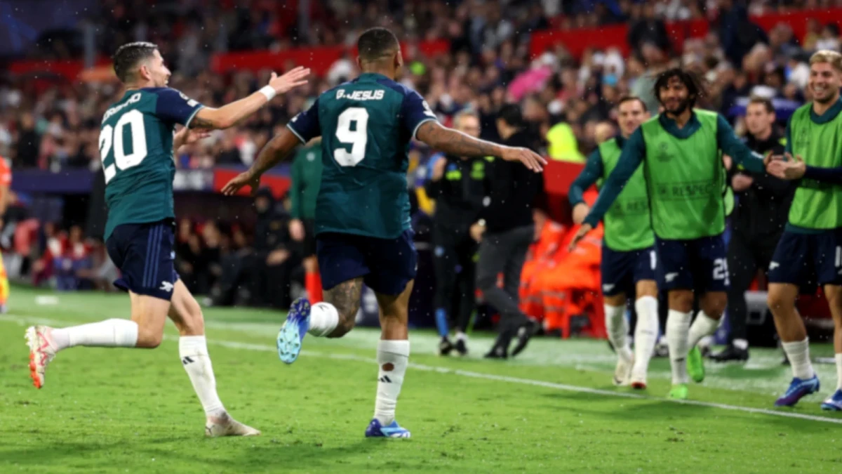 Gabiel Jesus celebration