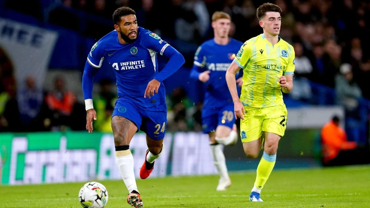 Reece James of Chelsea in action