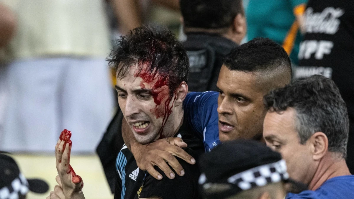 Crowd trouble at the Maracana Stadium.
