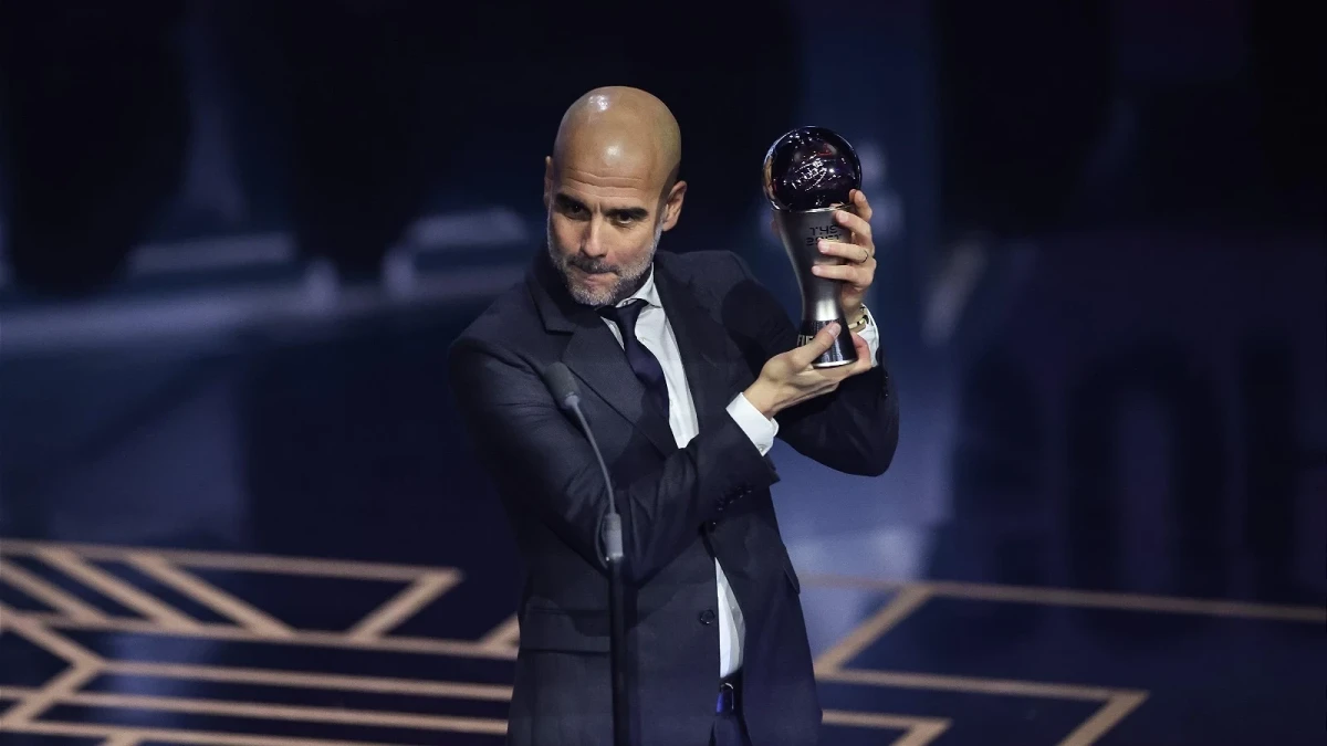 Pep Guardiola at FIFA awards
