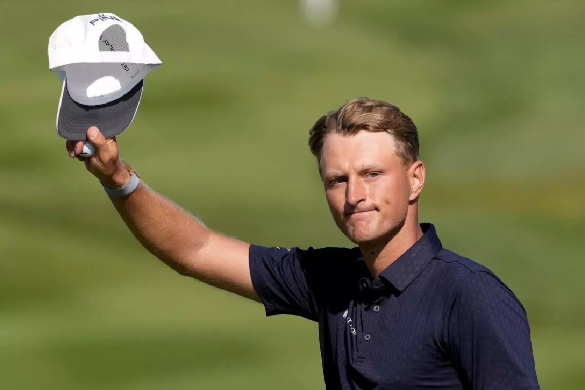 Adrian Meronk celebrates after winning the final round of the Italian Open