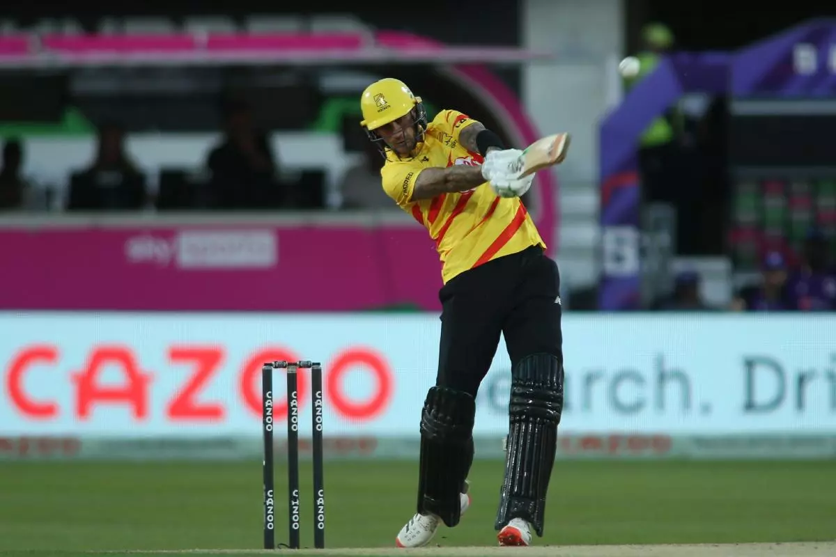 Alex Hales of Trent Rockets batting