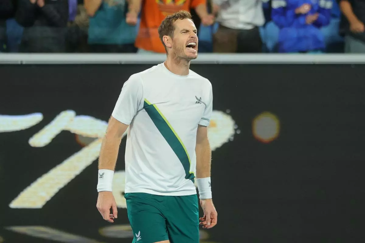 Andy Murray of Great Britain at the Australian Open 