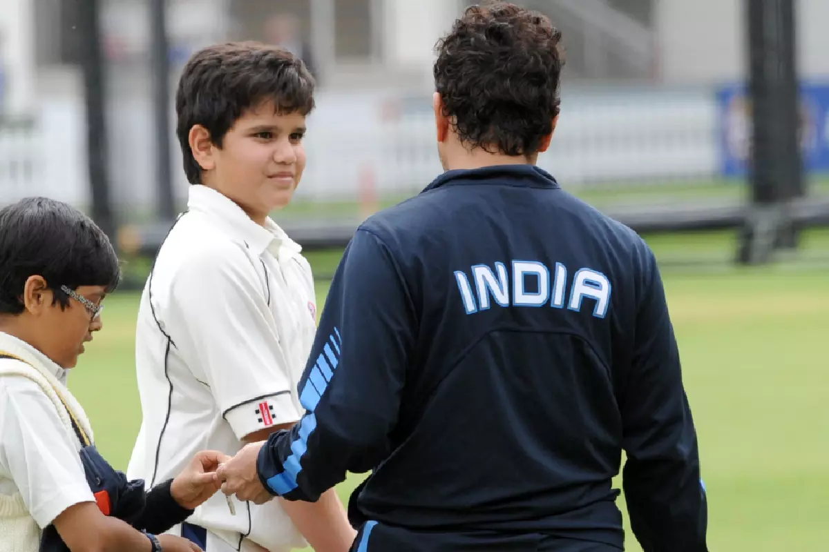 Arjun Tendulkar and Sachin
