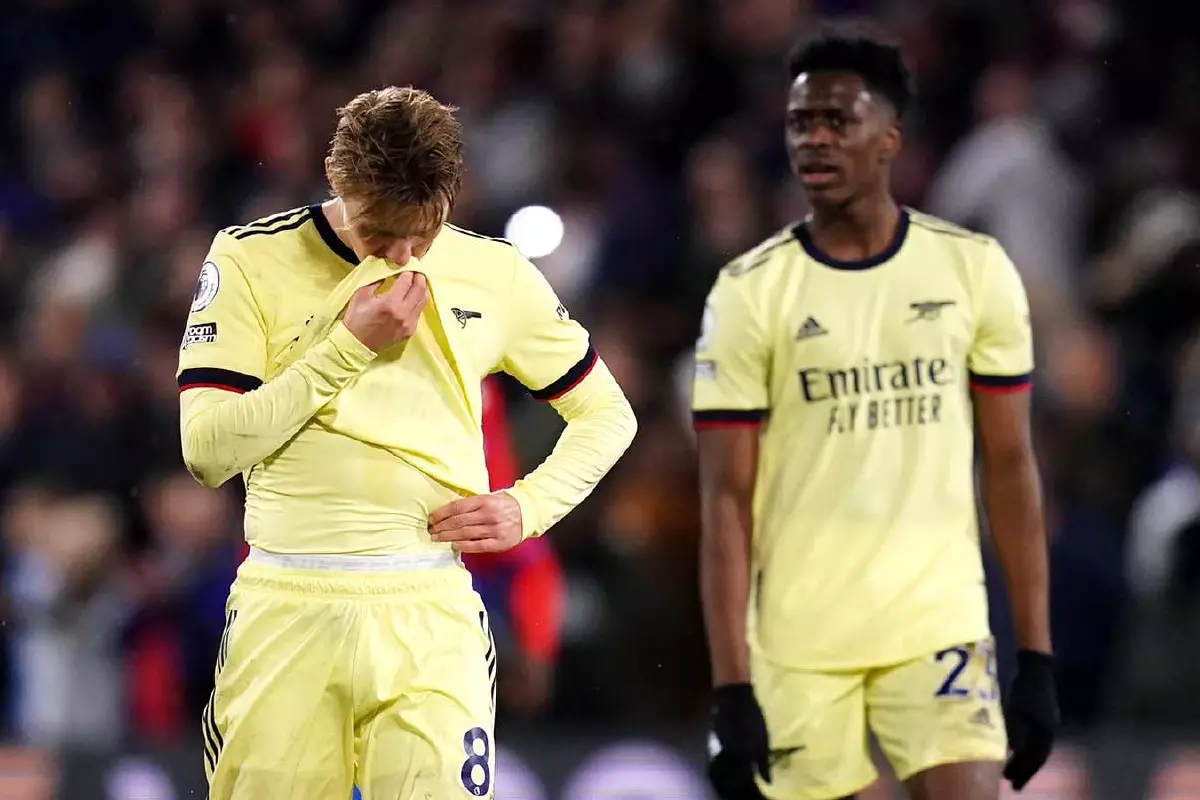 Arsenal dejected in defeat