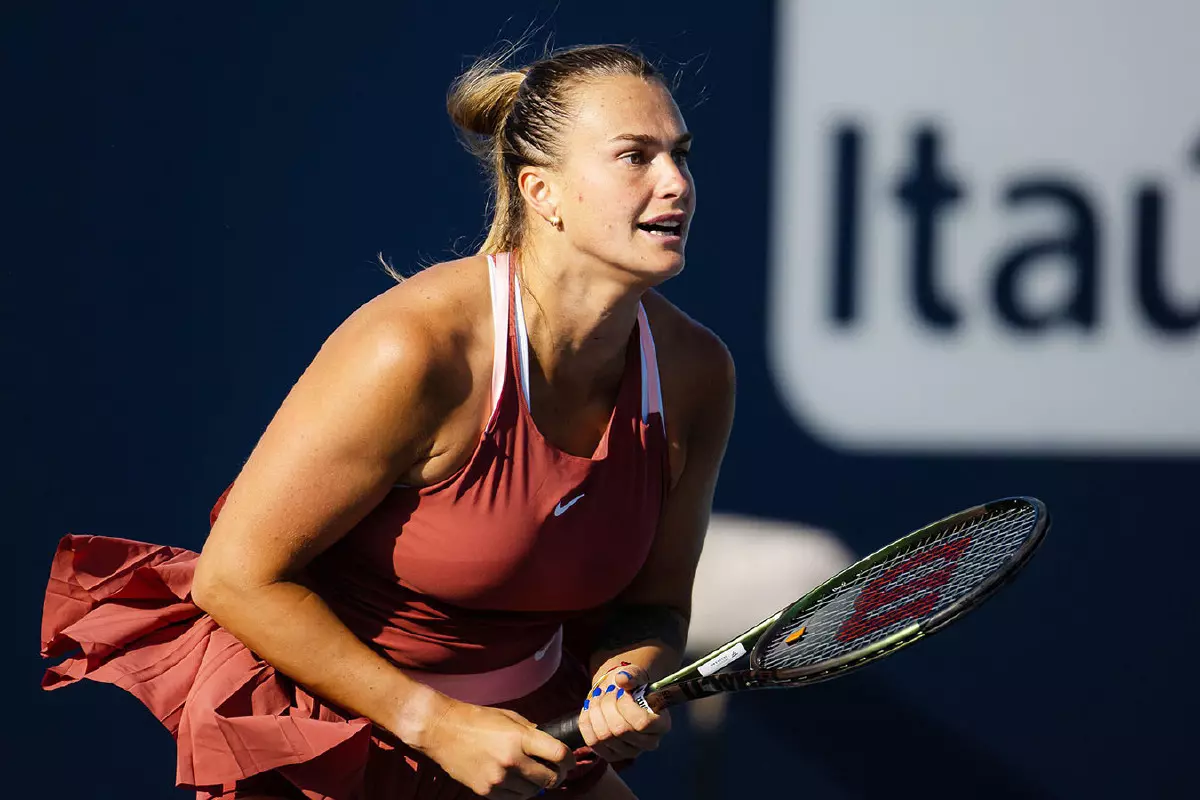Aryna Sabalenka in action