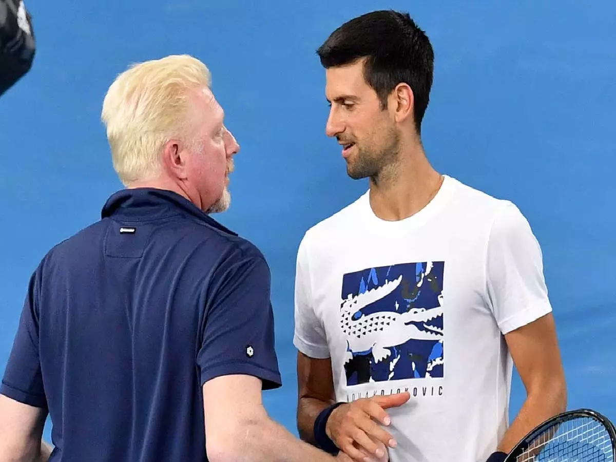 Boris Becker and Novak Djokovic