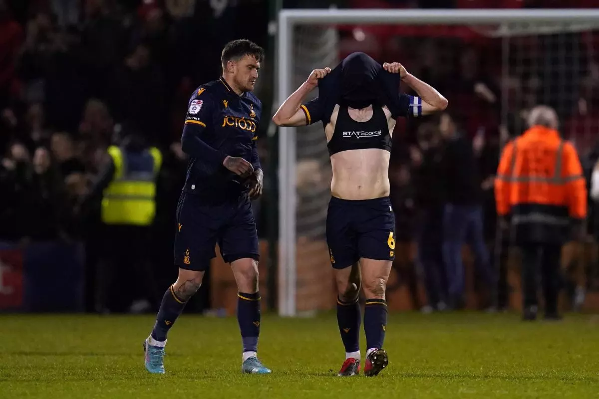 Bradford City's Richard Smallwood and Andy Cook