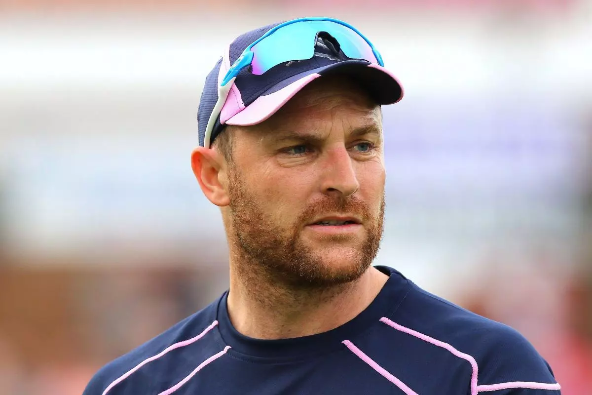 Brendon McCullum of Middlesex looks on
