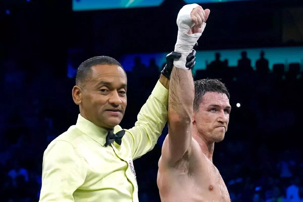 Callum Smith celebrates