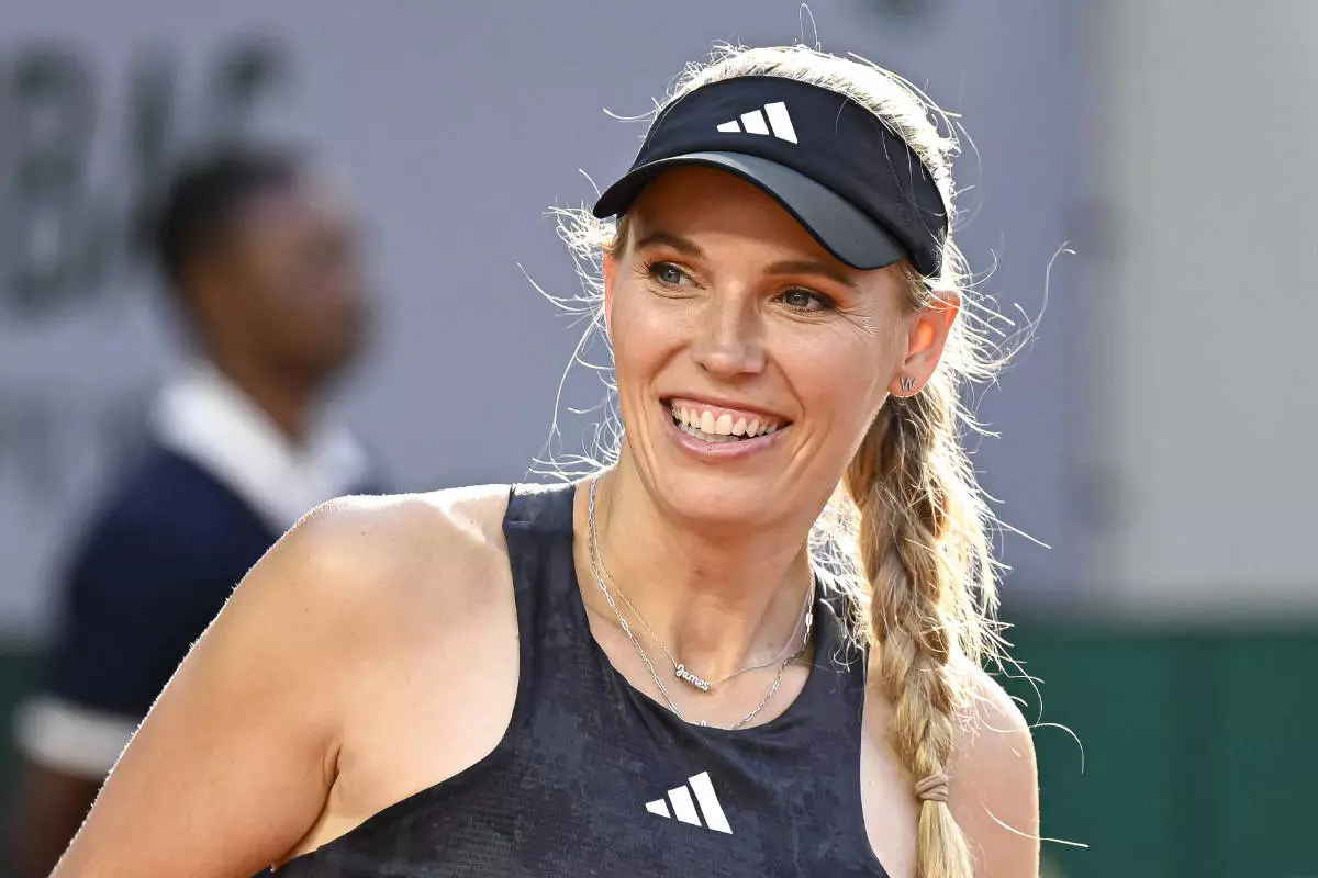 Caroline Wozniacki during the French Open