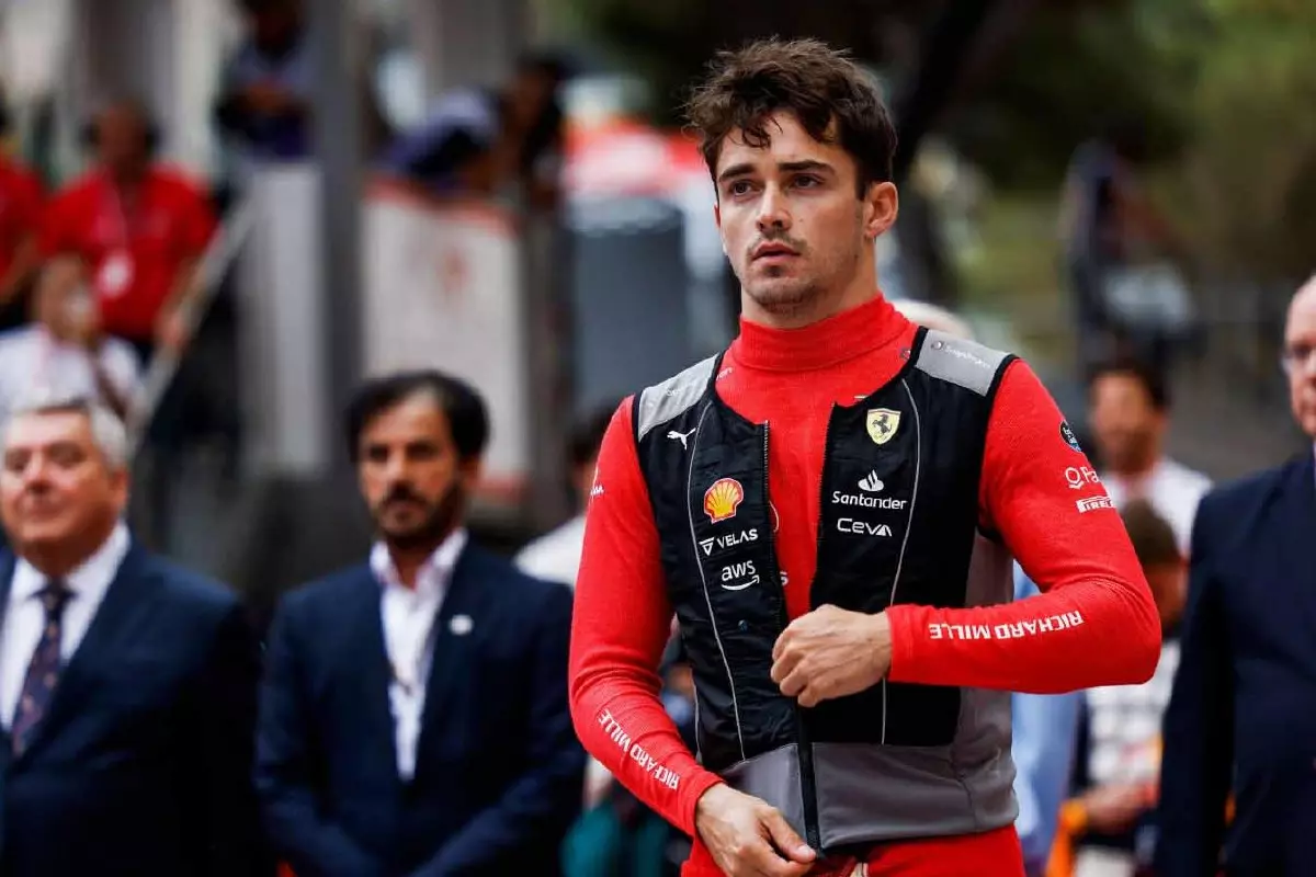 Ferrari driver Charles Leclerc. Monaco 2022.