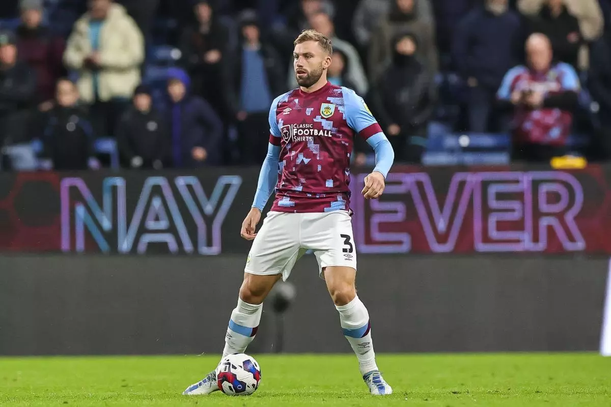Charlie Taylor playing for Burnley, 2023
