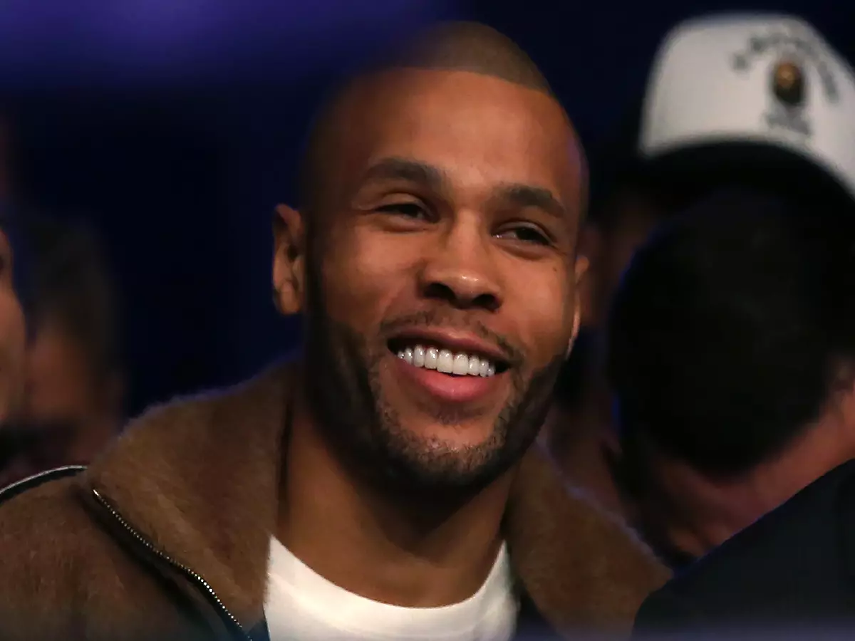 Chris Eubank Jr in the crowd watching the EBU European Welter title fight at SSE Arena, London
