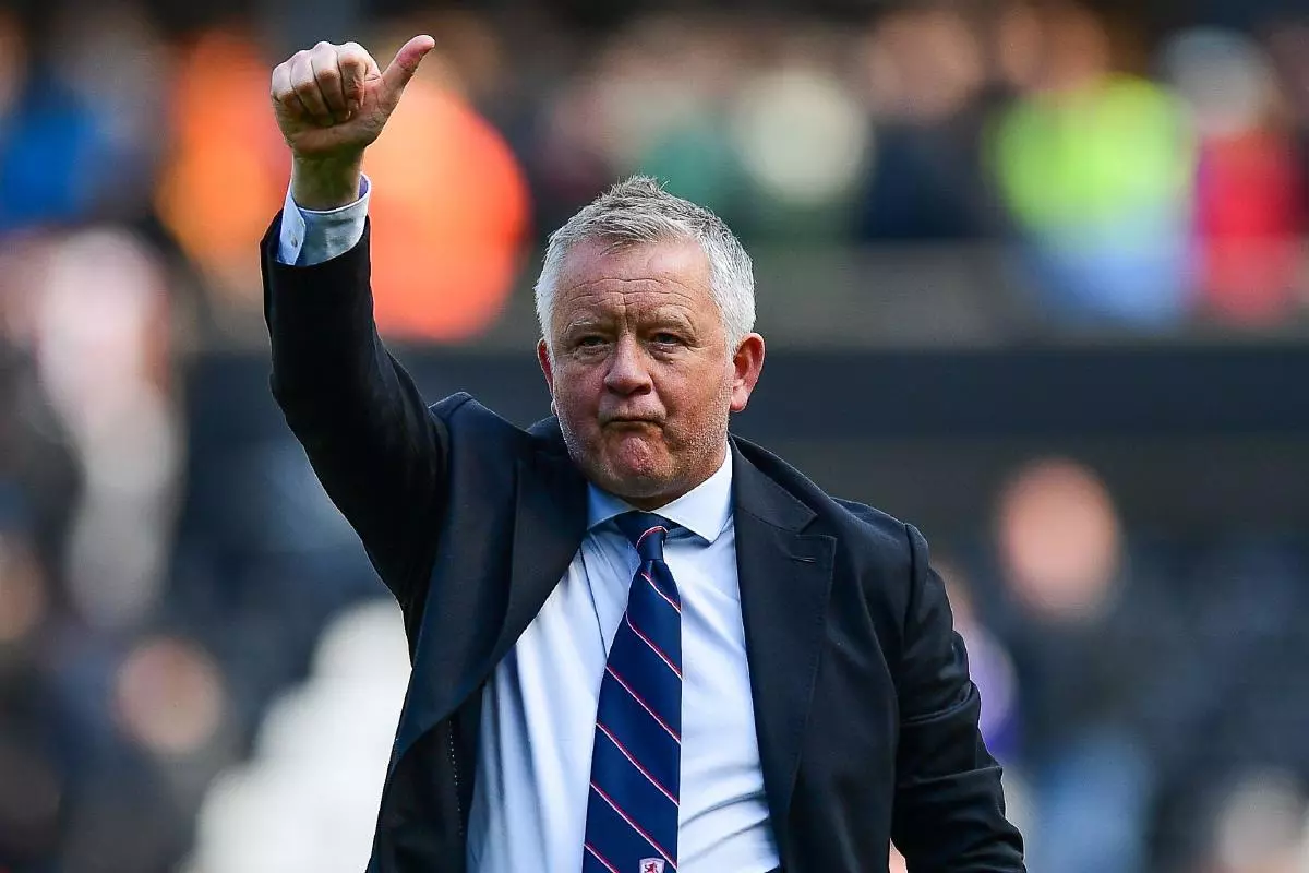 Chris Wilder thumbs up July 2022