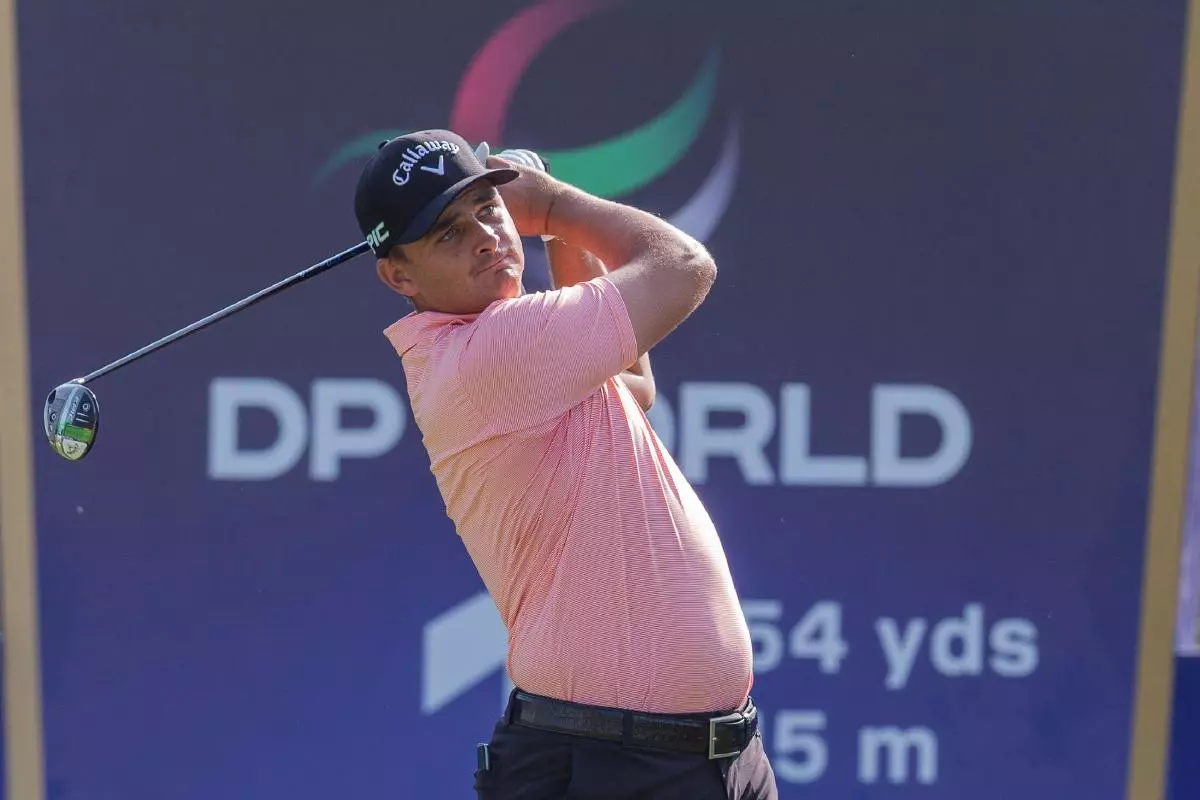 Christian Bezuidenhout teeing off on the DP World Tour