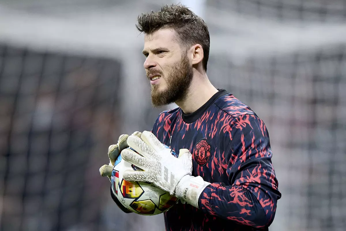 DAVID DE GEA of Manchester United during the Champions League football match between Atletico de Madrid and Manchester United