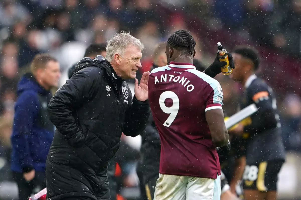 David Moyes and Michail Antonio