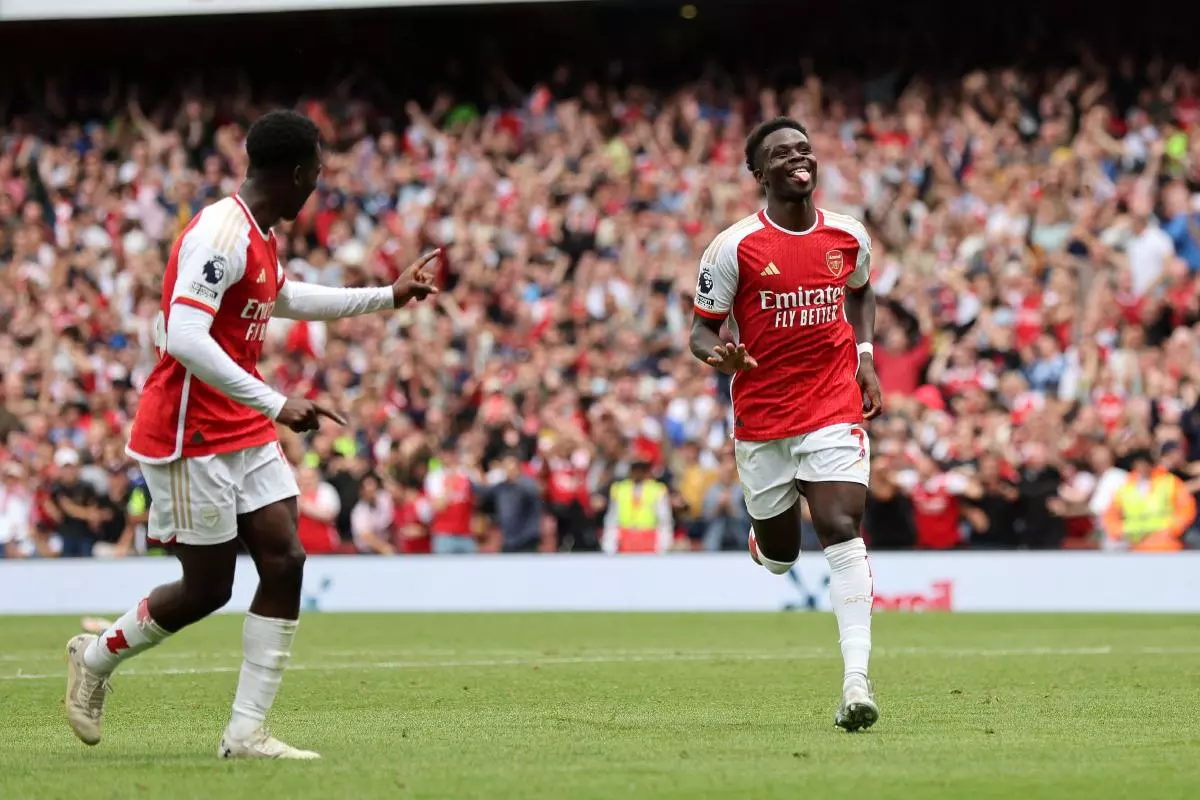 Eddie Nketiah and Bukayo Saka