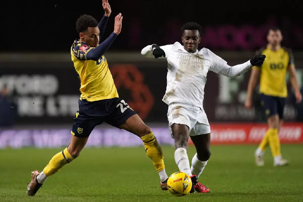 Eddie Nketiah for Arsenal in the FA Cup 