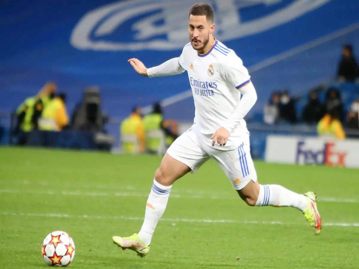 Eden Hazard of Real Madrid during the UEFA Champions League, Group D football match between Real Madrid and FC Internazionale on December 7, 2021