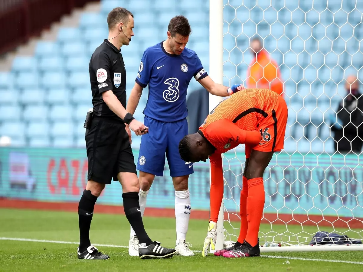 Edouard Mendy Chelsea keeper v Aston Villa May21