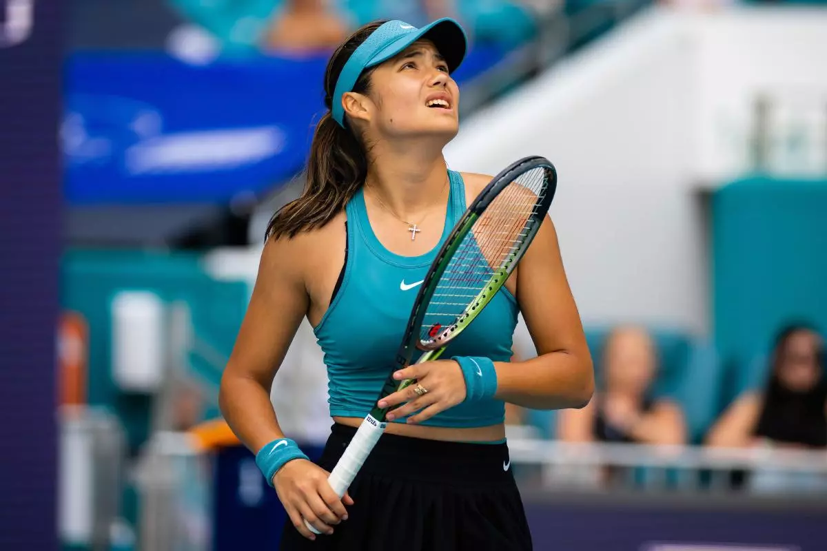 Emma Raducanu of Great Britain in action