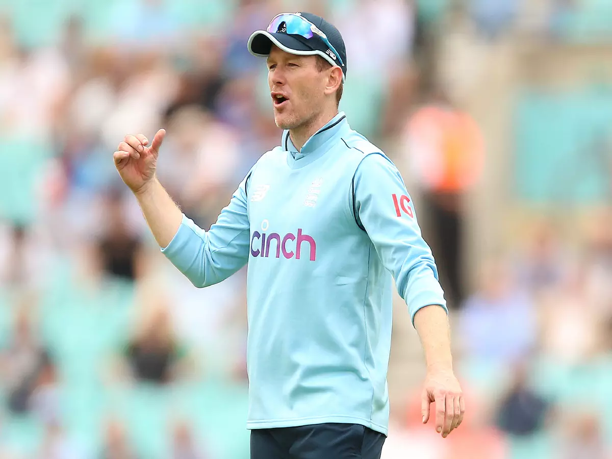 England's Eoin Morgan during the second one day international match at Kia Oval, London