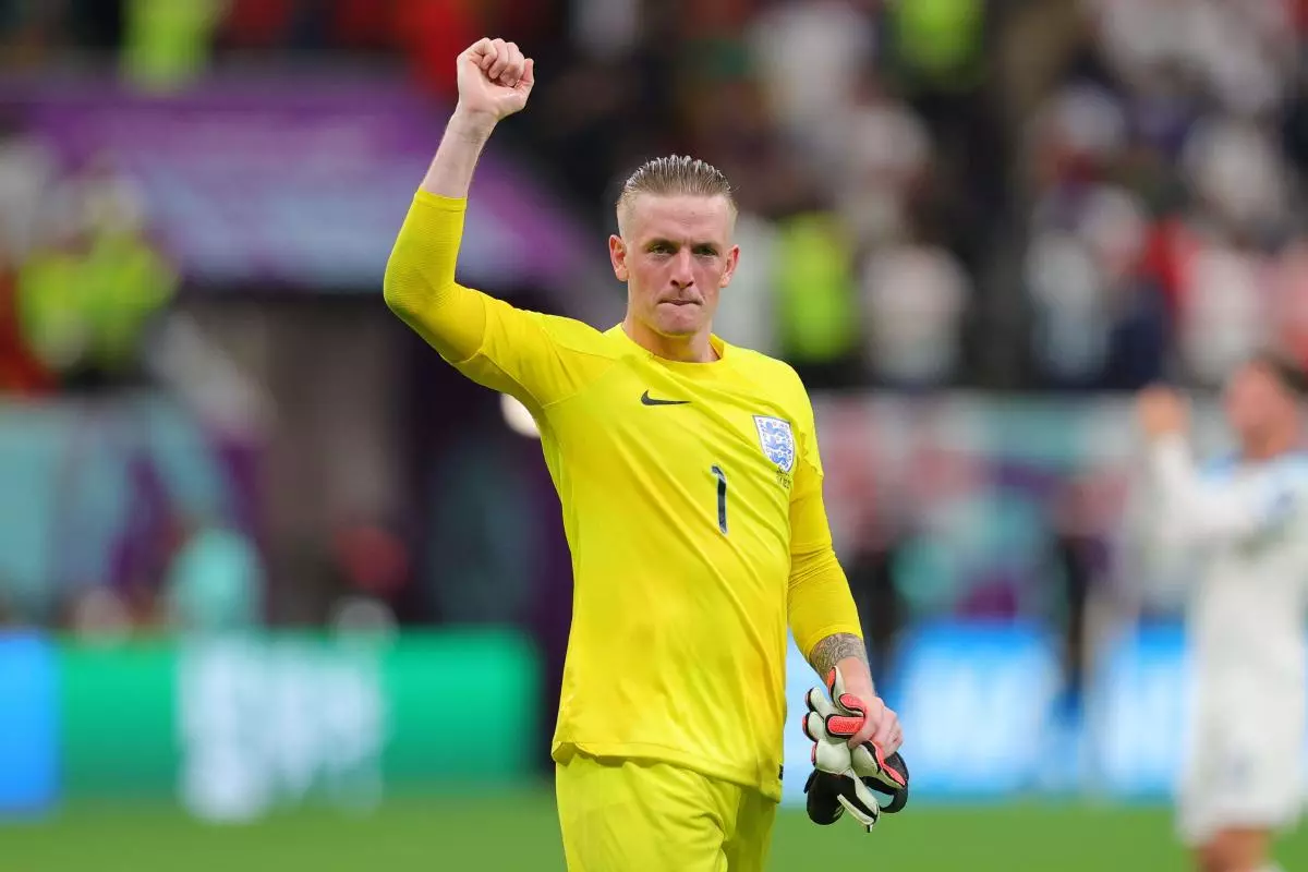 England goalkeeper Jordan Pickford
