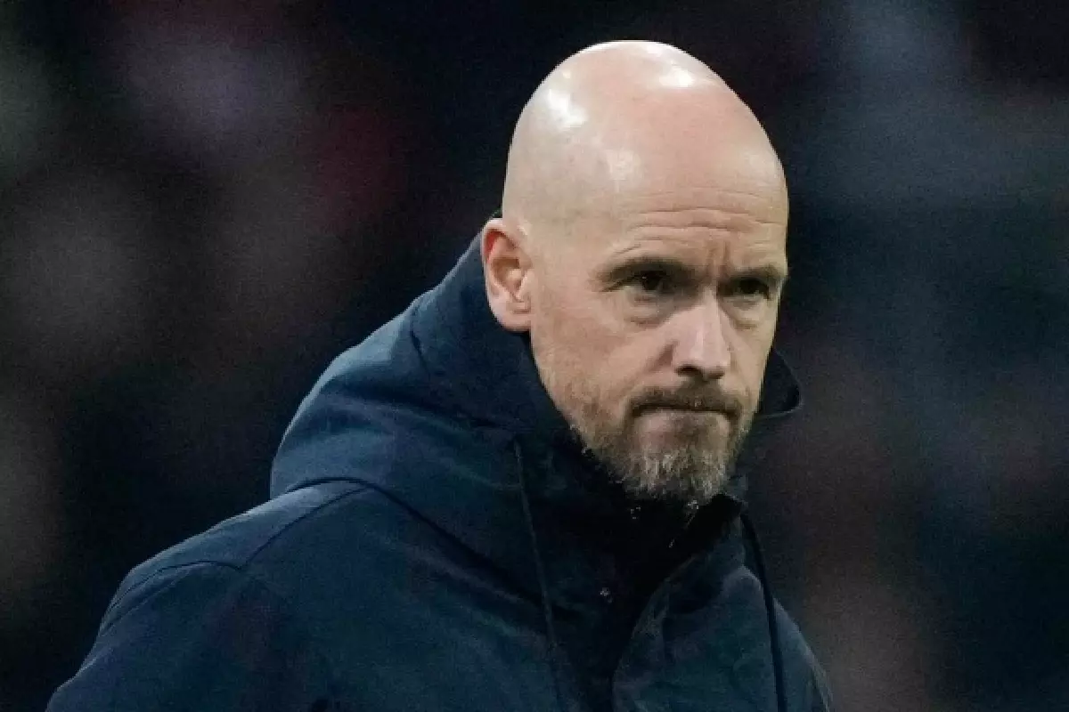 Erik ten Hag watches his Ajax side take on Benfica in the Champions League in March 2022