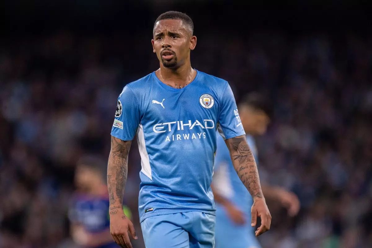 Gabriel Jesus looks on during the UEFA Champions League Semi Final