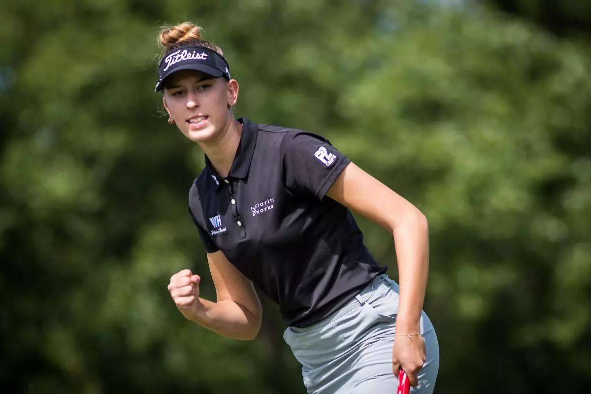 German golfer Chiara Noja in action