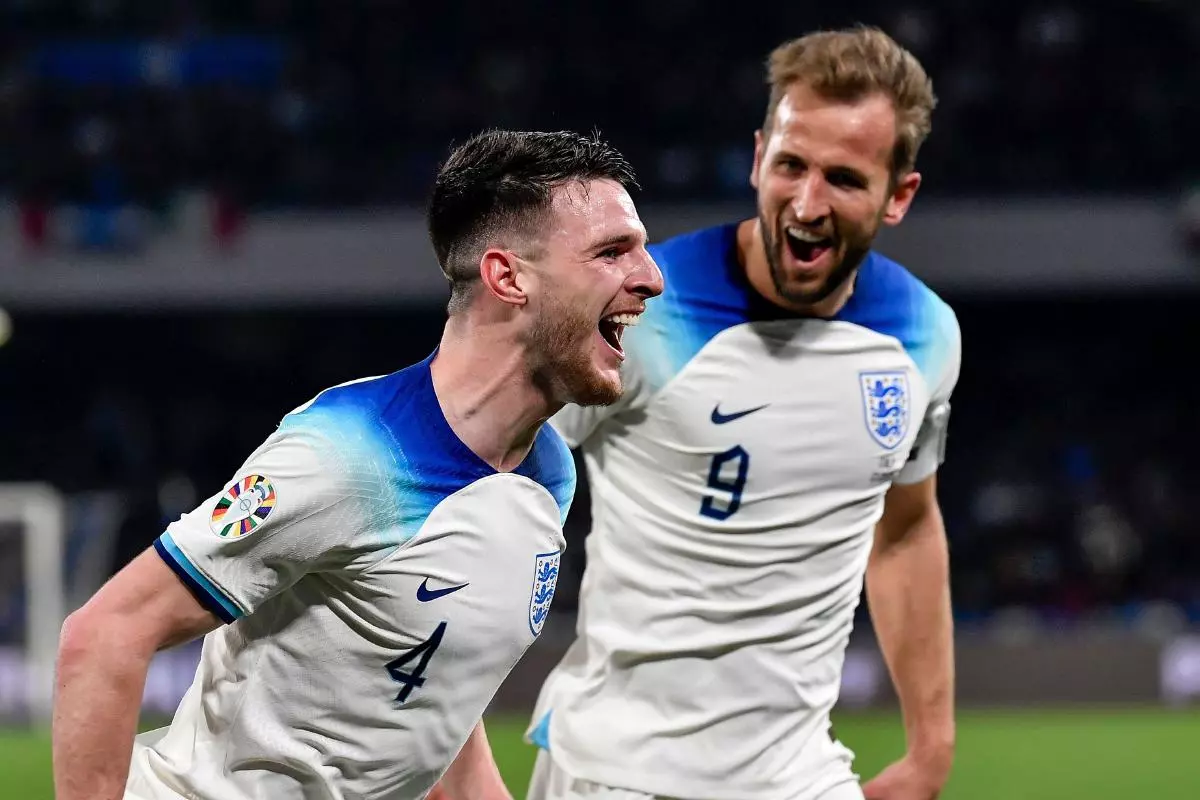 Harry Kane and Declan Rice 23 Mar 2023