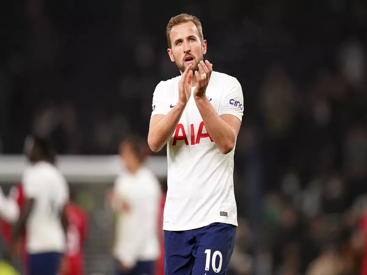 Harry Kane applauds the Tottenham fans