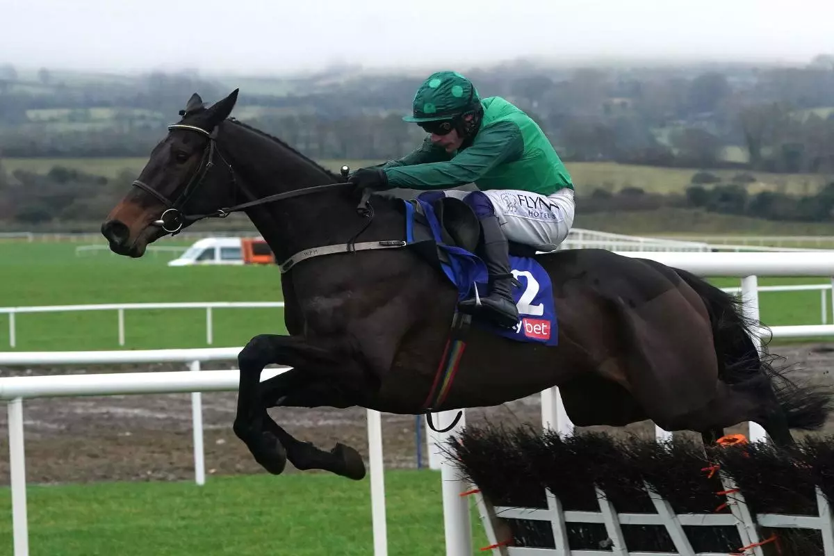 Impaire Et Passe ridden by Paul Townend on their way to winning the SkyBet Moscow Flyer Novice Hurdle at Punchestown January 15, 2023