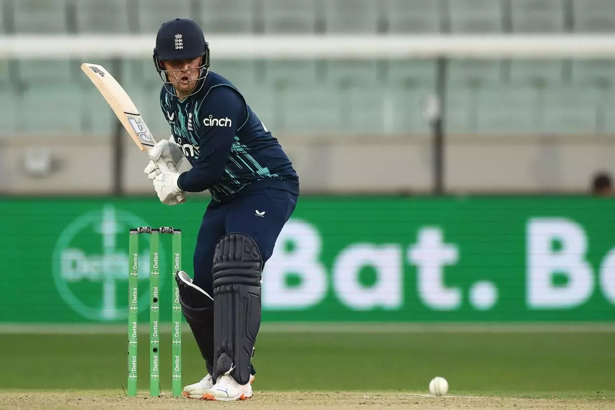 Jason Roy of England batting