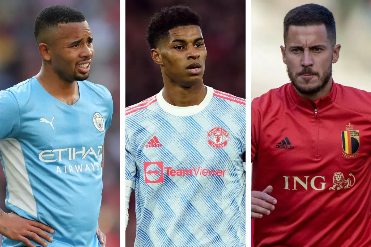Gabriel Jesus Marcus Rashford Eden Hazard