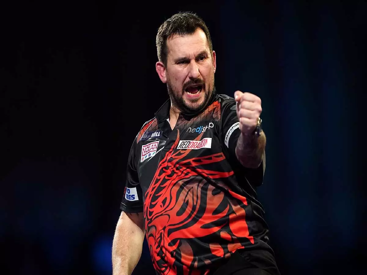 Jonny Clayton celebrates