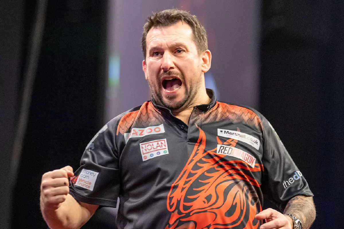 Jonny Clayton celebrates