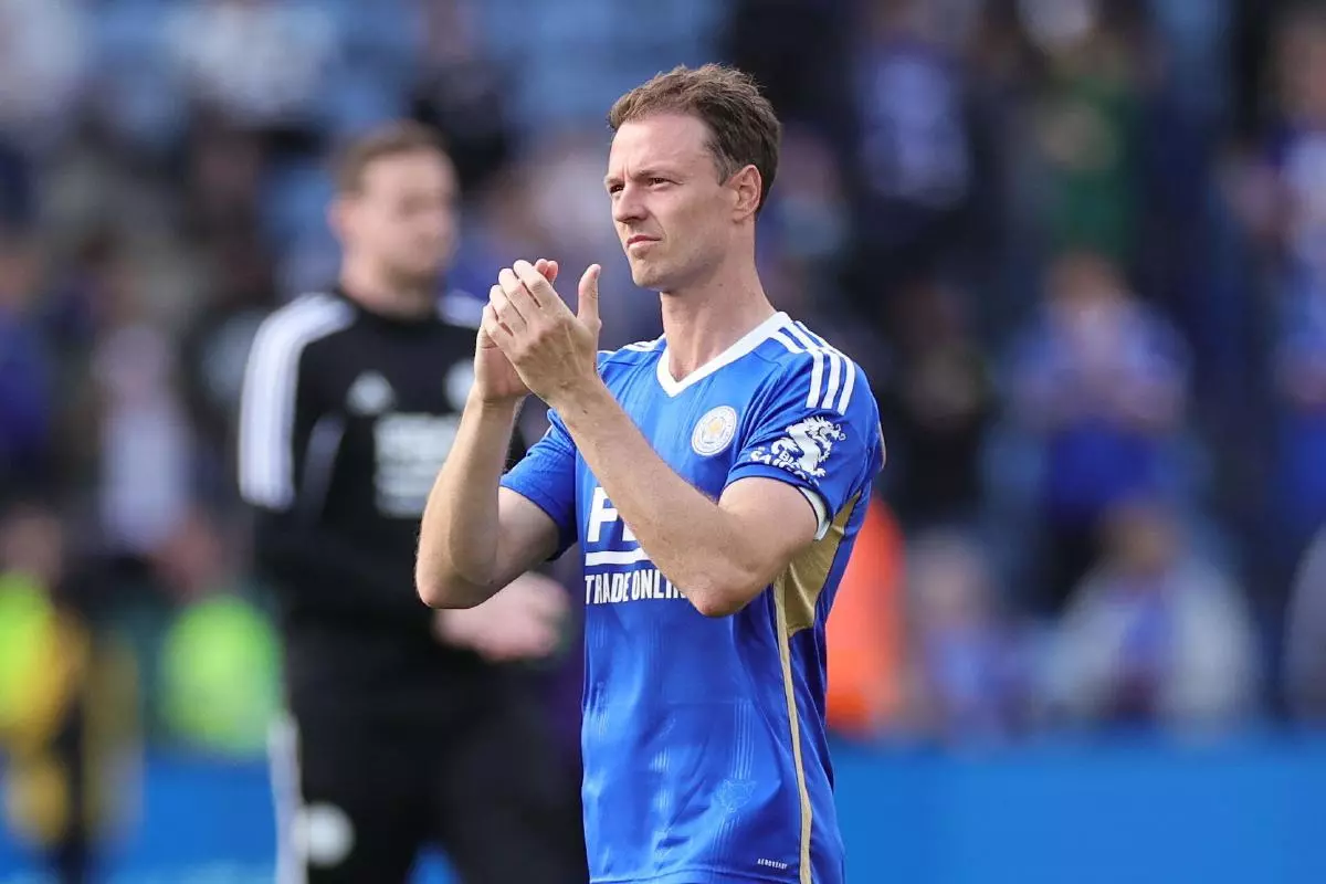 Jonny Evans of Leicester 28 May 2023